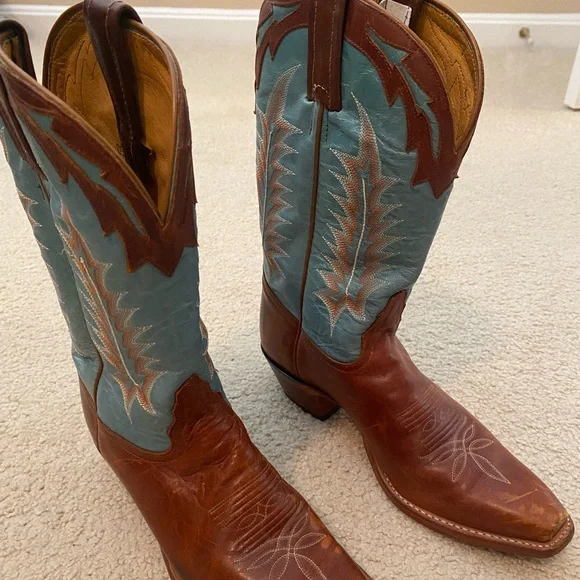 Womens Tony Llama leather cowboy boots - Picture 1 of 9